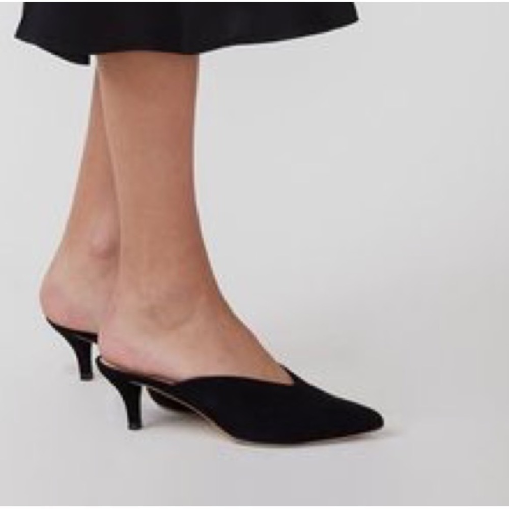 Loeffler Randall Juno black suede mule